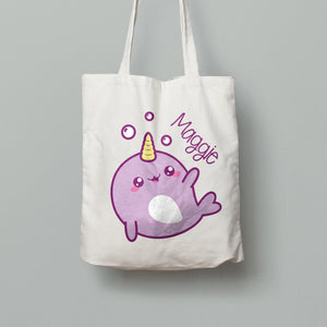 Tote Bag - Narwhal Bubbles