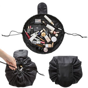 Personalised Drawstring Make Up Pouch (Black)